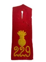 WW1 Imperial German 229th Field Artillery Regiment Shoulder Board Insignia Single