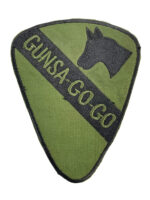US 1st Cavalry Division Gunsa-Go-Go OD Green Theater Made Patch US 1st Cavalry Division Gunsa-Go-Go OD Green Theater Made Patch