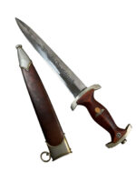 WW2 German SA Dagger With Anodized Scabbard Maker Friedrich Schmitz CLEANED