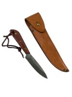 Canadian Forces Rigger Russell Grohmann Knife with Leather Scabbard