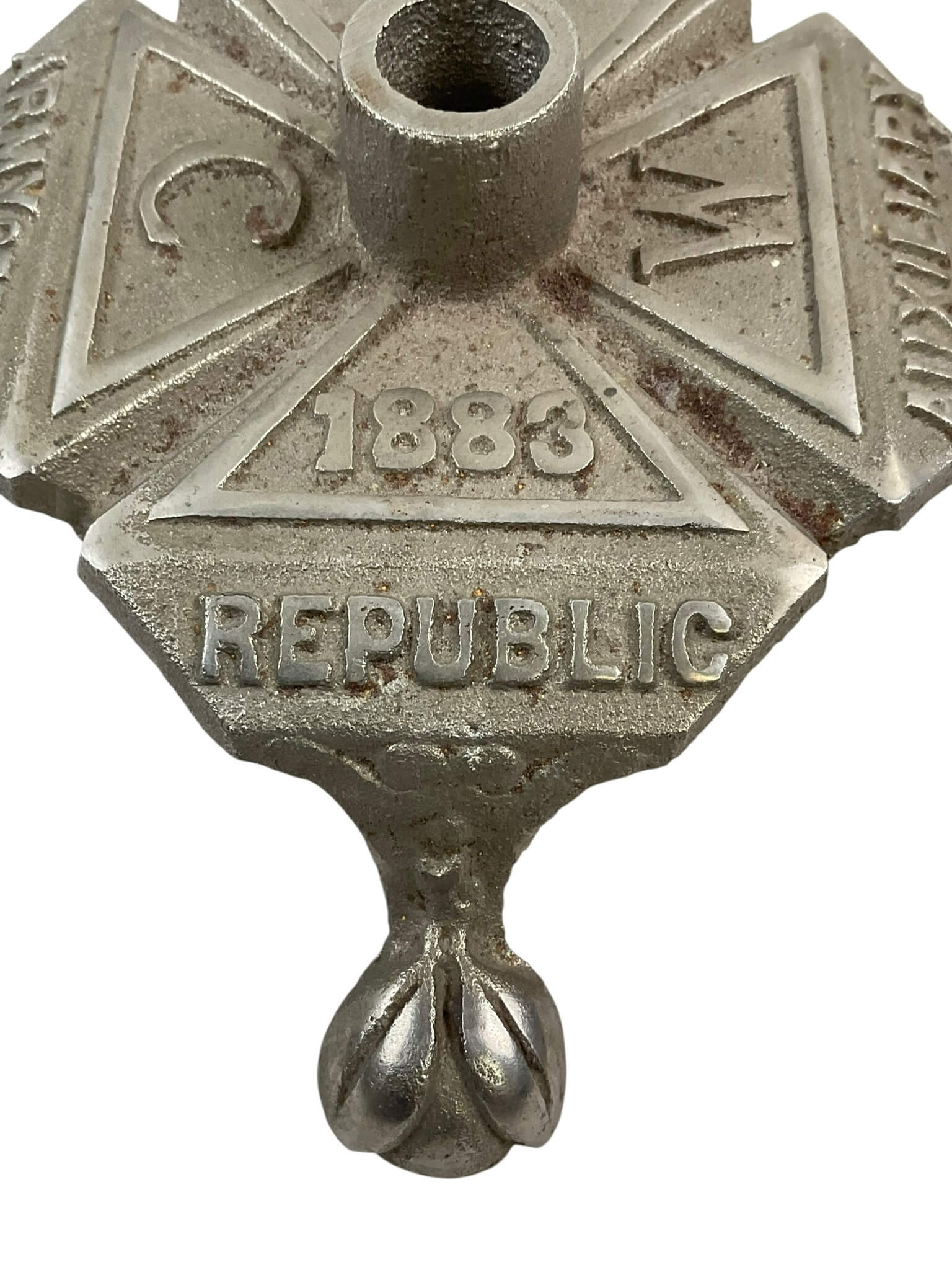 US Grand Army of the Republic Auxiliary Flag Pole Holder 8" X 8" X 3" US Grand Army of the Republic Auxiliary Flag Pole Holder 8" X 8" X 3"