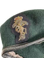 Canadian Forces Green Beret with EME Officers Bullion Wire Cap Badge Size 7