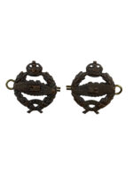 WW2 Canadian Armoured Corps Bronze Officer's Collars Insignia Pair OSD