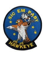 US USN Navy F-14 Tomcat Sic Em Baby Hawkeye Squadron Patch US USN Navy F-14 Tomcat Sic Em Baby Hawkeye Squadron Patch