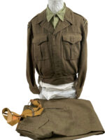 Canadian Army Hastings and Prince Edward Regiment Battledress Jacket Shirt and Trousers Pants Named