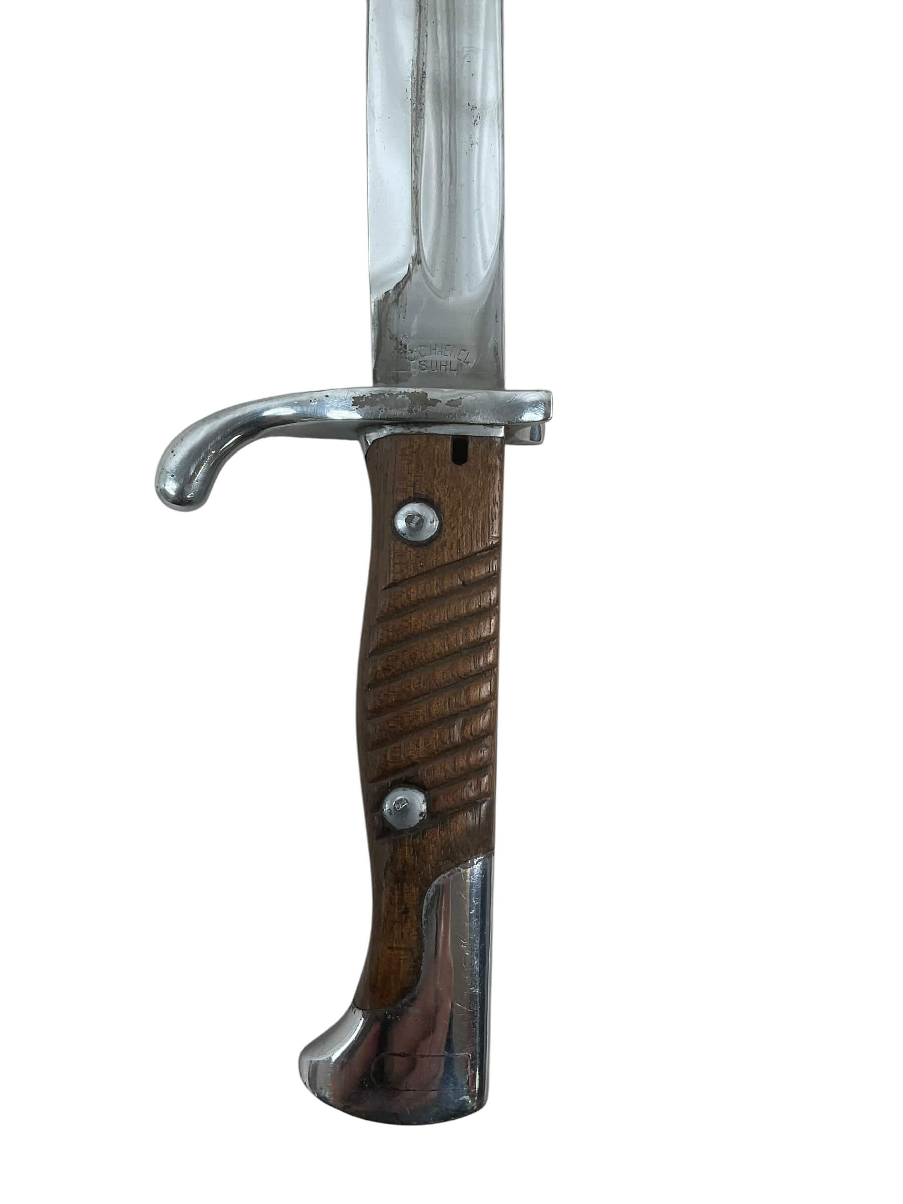 WW1 Imperial German C.G. Haenel Suhl S98 Bayonet and Scabbard Chromed WW1 Imperial German C.G. Haenel Suhl S98 Bayonet and Scabbard Chromed