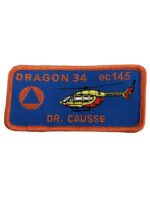 French Civil Security Dragon 34 EC145 Helicopter Name Patch