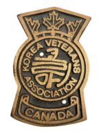 Canadian Korea Veterans Association Canada Bronze Plaque 4" X 2.5"