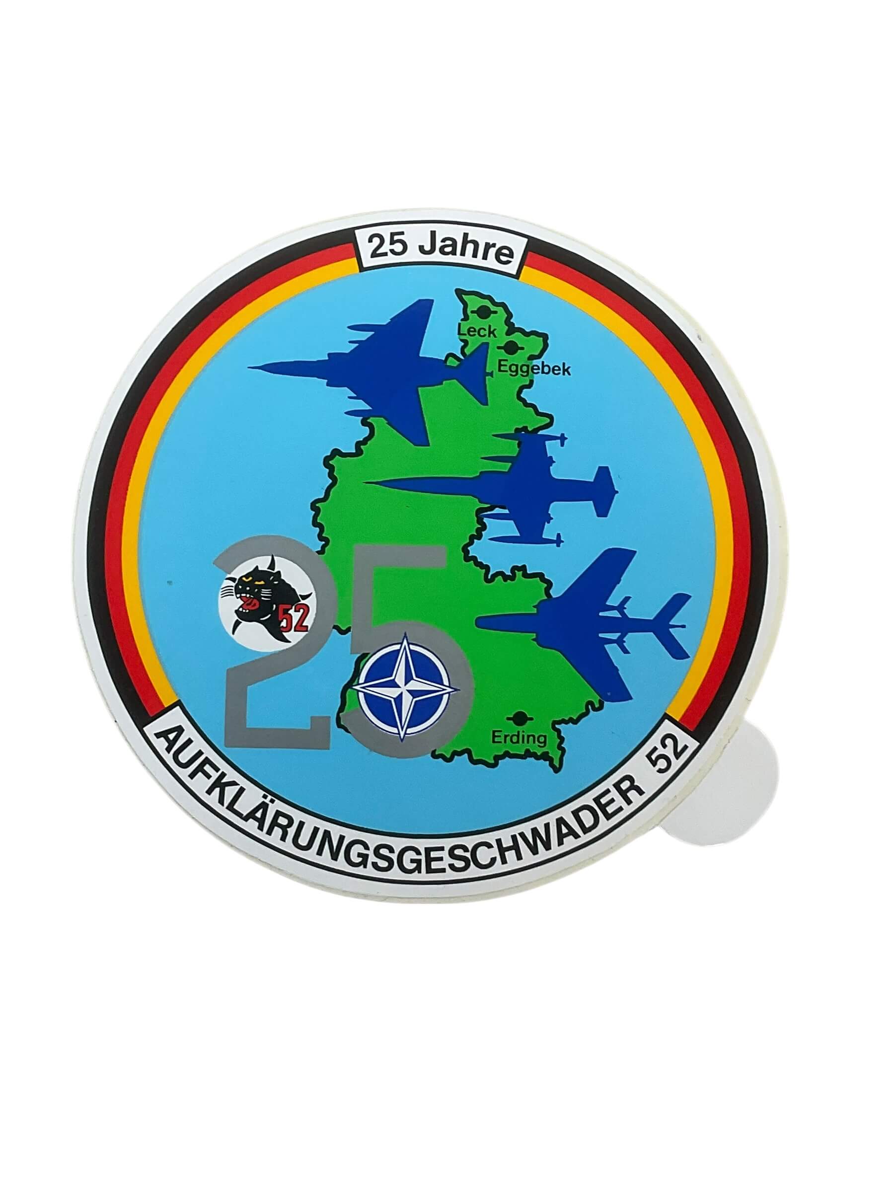 West German Air Force Reconnaissance Squadron 52 Sticker West German Air Force Reconnaissance Squadron 52 Sticker