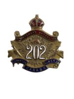 WW1 Canadian CEF 202nd Battalion Sweetheart Lapel Badge