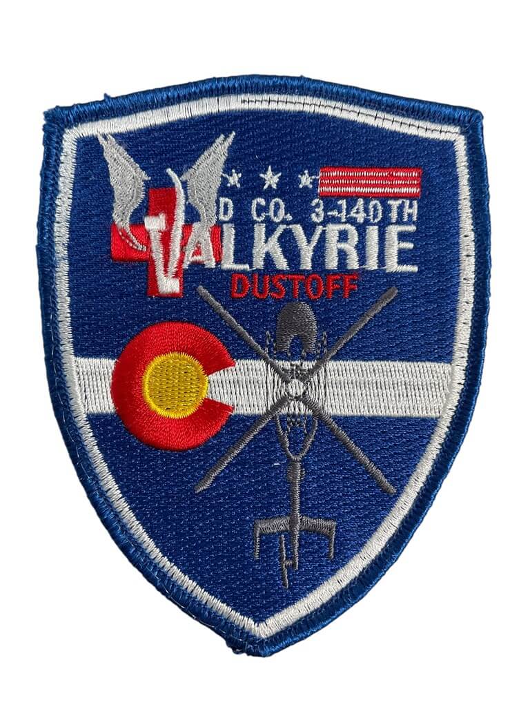 US Army National Guard Colorado 3-140th Valkyrie Dustoff Unit Patch US Army National Guard Colorado 3-140th Valkyrie Dustoff Unit Patch