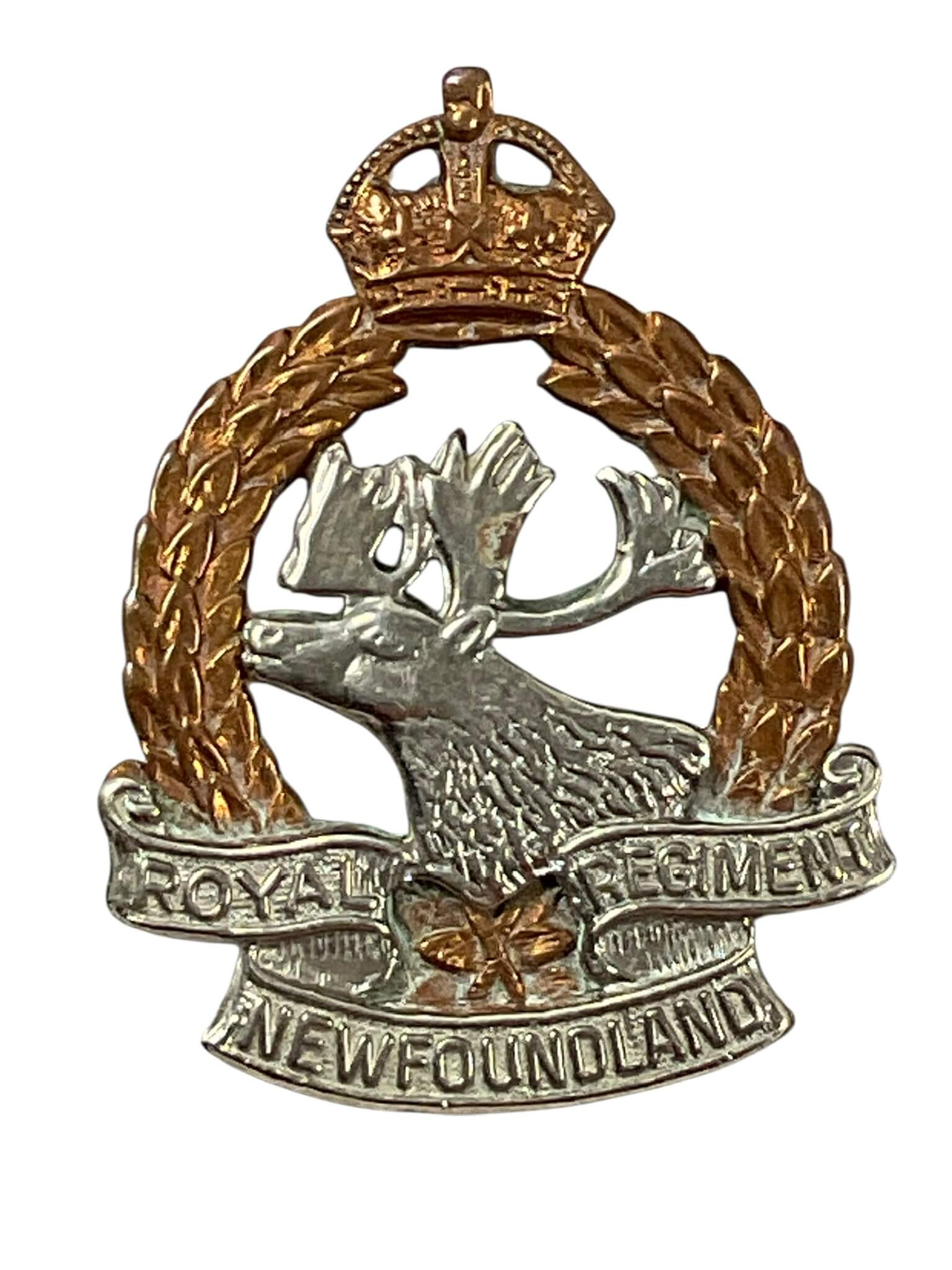WW2 Canadian Royal Newfoundland Regiment Cap Badge WW2 Canadian Royal Newfoundland Regiment Cap Badge
