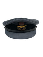 British RAF Officer's Peak Cap Hat Named Size 7 1/4 Manufacturer Bates