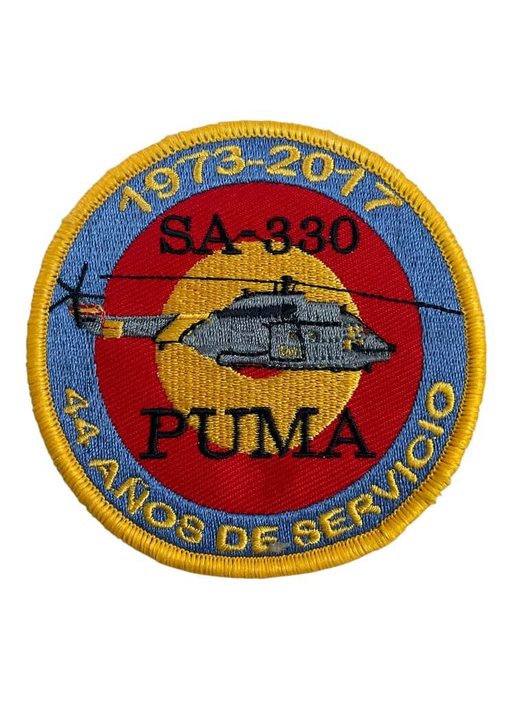 Spanish Air Force SA-330 Puma 40 Years of Service 1973-2017 Patch Spanish Air Force SA-330 Puma 40 Years of Service 1973-2017 Patch