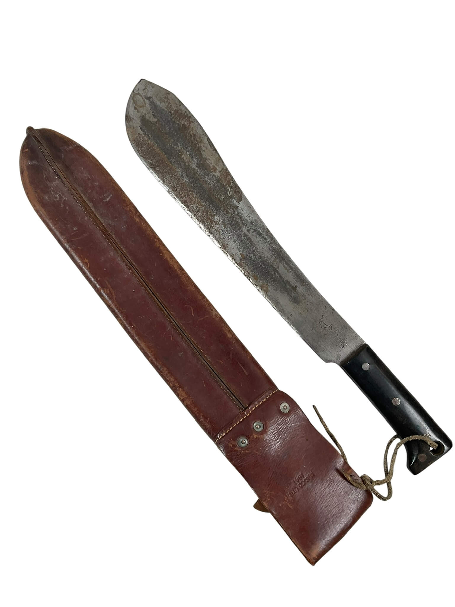 WW2 Canadian Machete Dated 1943 With 1941 Dated Leather Scabbard WW2 Canadian Machete Dated 1943 With 1941 Dated Leather Scabbard