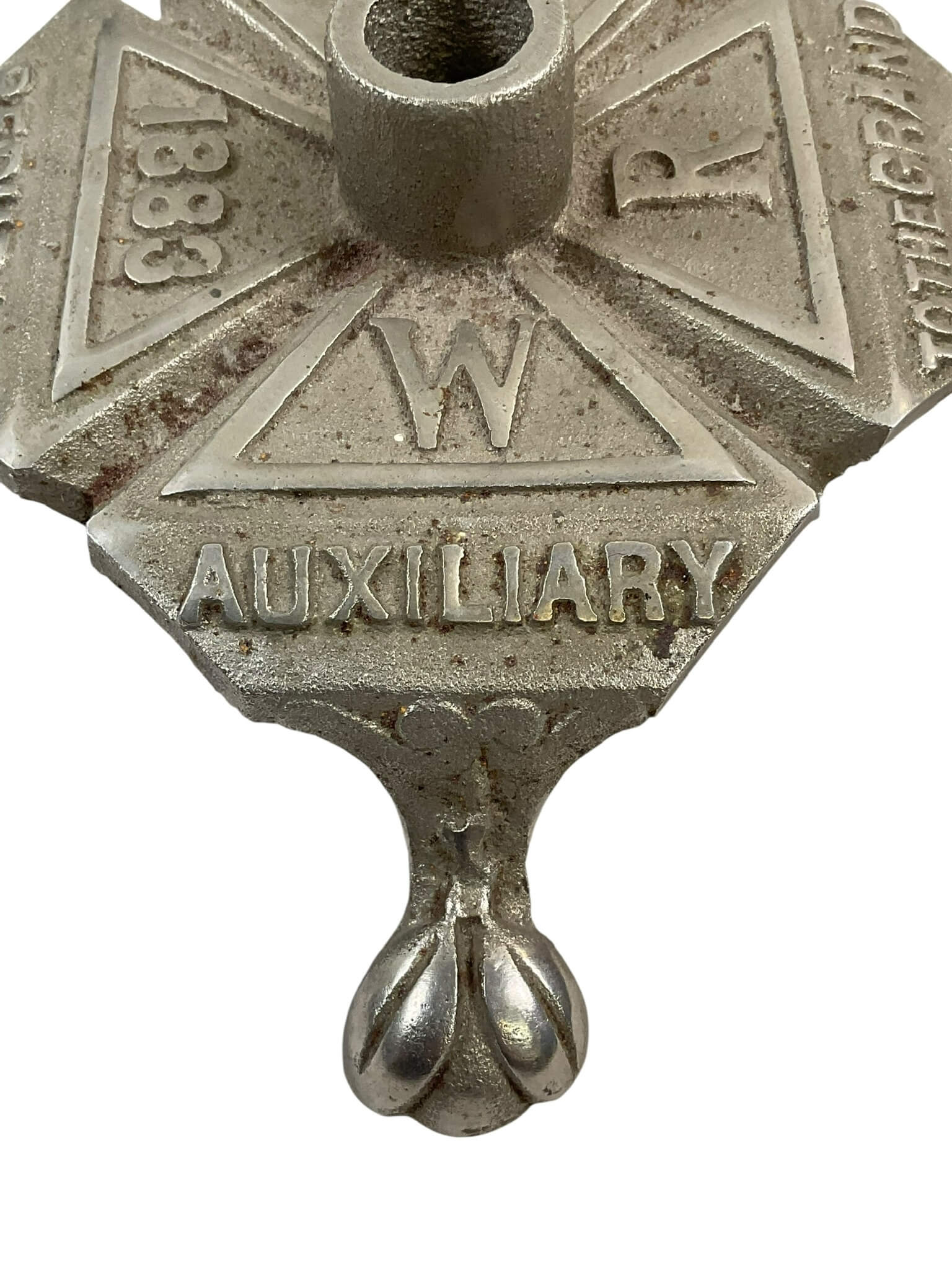 US Grand Army of the Republic Auxiliary Flag Pole Holder 8" X 8" X 3" US Grand Army of the Republic Auxiliary Flag Pole Holder 8" X 8" X 3"