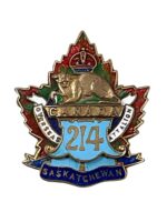 WW1 Canadian CEF 214th Battlaion Enamelled Sweetheart Badge