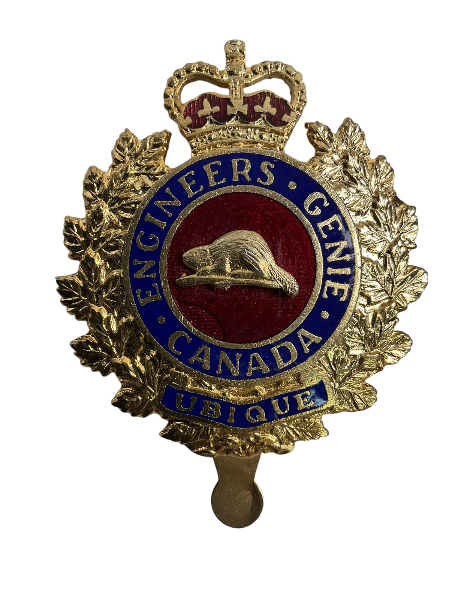 Canadian Forces RCE Engineers Enameled Cap Badge Canadian Forces RCE Engineers Enameled Cap Badge