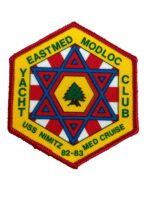 US USN Navy USS Nimitz Eastmed Modloc Yachut Club Med Cruise 82-83 Woven Patch US USN Navy USS Nimitz Eastmed Modloc Yachut Club Med Cruise 82-83 Woven Patch