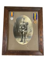 WW1 Canadian CEF Personal Photograph Framed With Medal Group 71st Battalion 126078 F. Ringle CE