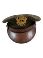 WW2 US Army Named Officer's Doeskin Peak Cap Hat Size 7 1/8