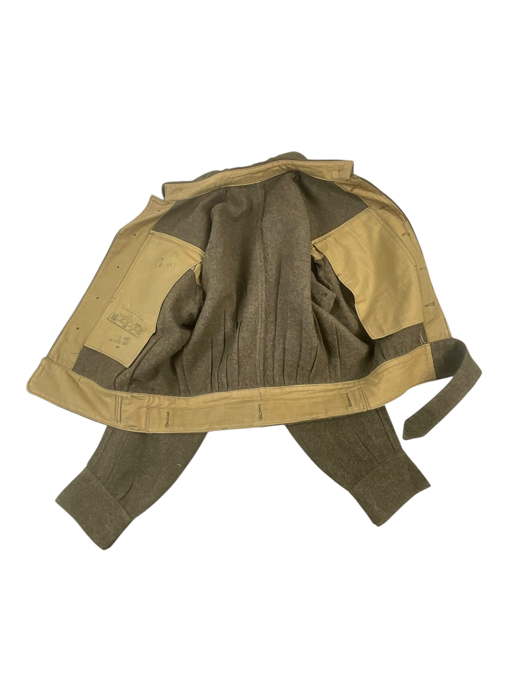 WW2 Canadian Army Battledress Jacket and Trousers Size 10 Dated 1945 WW2 Canadian Army Battledress Jacket and Trousers Size 10 Dated 1945