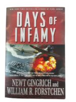 WW2 US British Days of Infamy Gingrich and Forstchen Used Softcover Reference Book