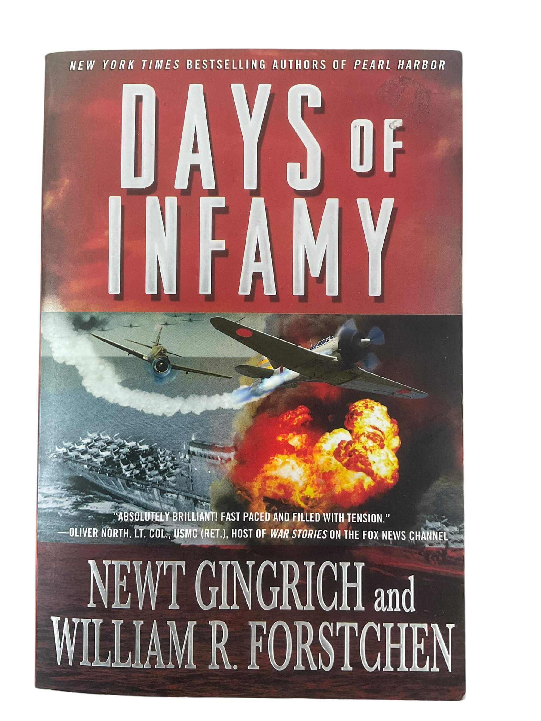 WW2 US British Days of Infamy Gingrich and Forstchen Used Softcover Reference Book WW2 US British Days of Infamy Gingrich and Forstchen Used Softcover Reference Book