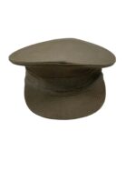 British Army Officer's Peak Cap Hat Size 7 Missing Buttons and Chin Strap