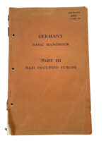 WW2 British German Basic Handbook Part 3 Nazi Occupied Europe Used Softcover Reference Book