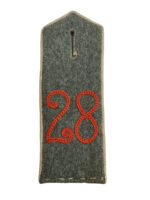 WW1 Imperial German Feldgrau 28th Infantry Shoulder Board Insignia Single