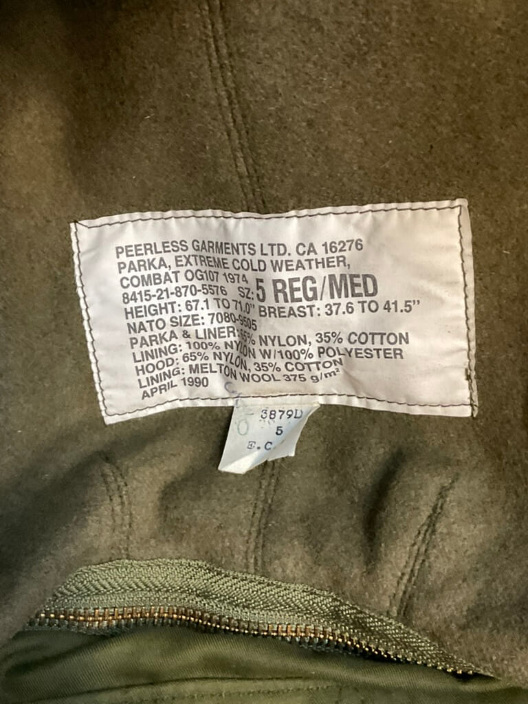Canadian Forces OD Green Combat Parka Size 5 Canadian Forces OD Green Combat Parka Size 5
