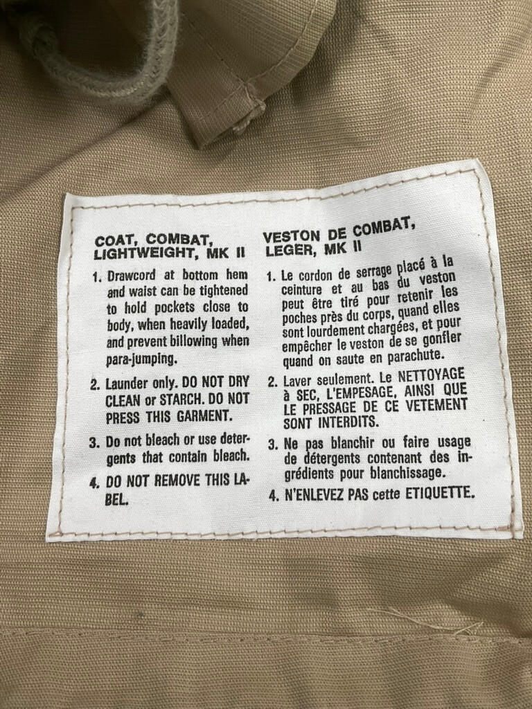 Canadian Army Tan Combat Shirt Somalia Type D Size 6742 Canadian Army Tan Combat Shirt Somalia Type D Size 6742