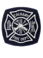 Canadian Alberta Calgary Fire Department White Text Patch