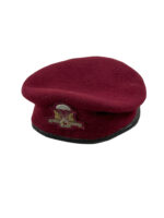 Canadian Forces Airborne Regiment Maroon Beret With Officer's Badge Size 7 1/4 Canadian Forces Airborne Regiment Maroon Beret With Officer's Badge Size 7 1/4