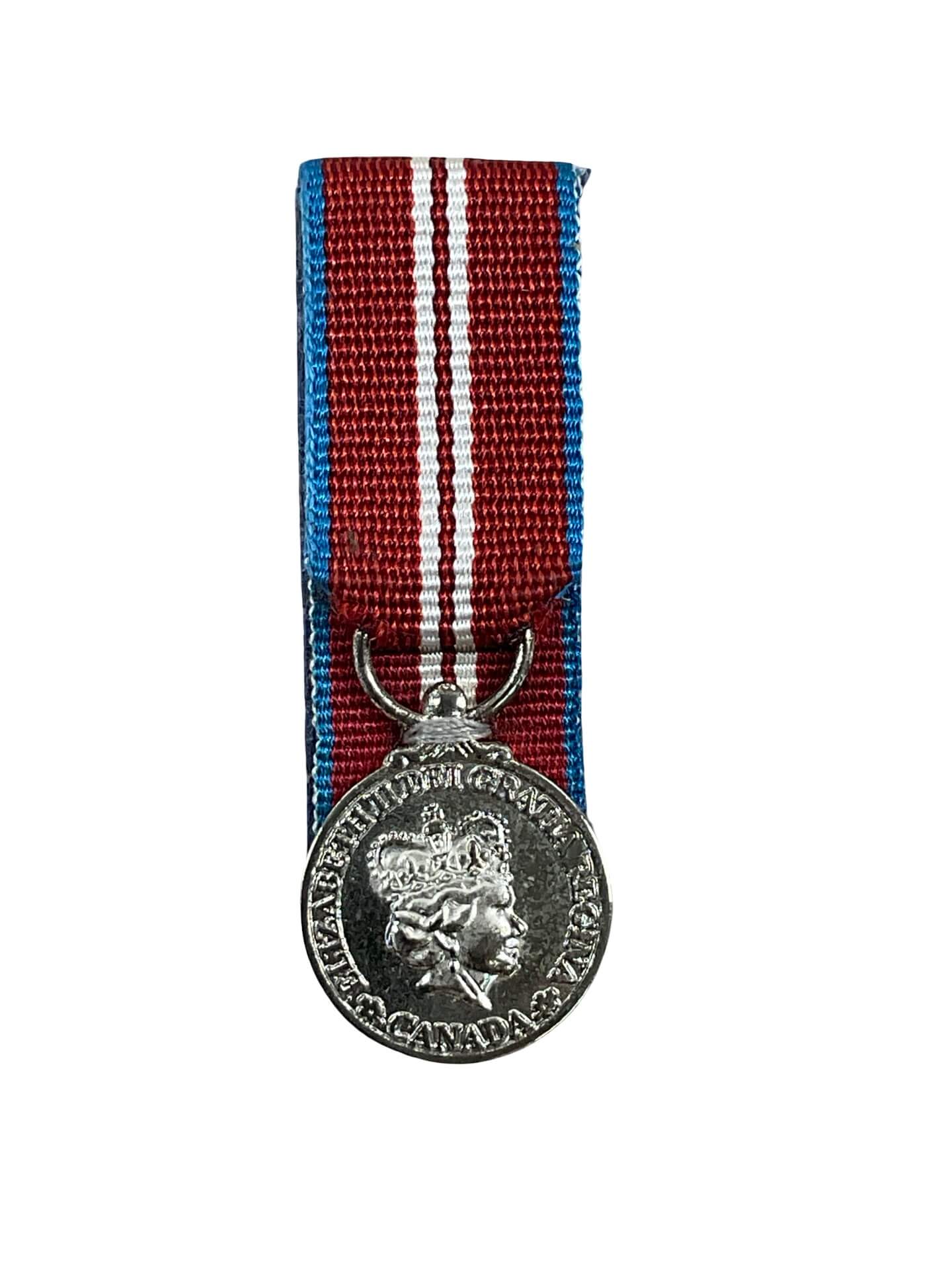 Canadian Diamond Jubilee Miniature Medal Mounted Canadian Diamond Jubilee Miniature Medal Mounted
