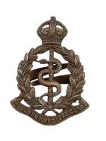 WW2 British Royal Army Medical Corps RAMC Officer's Bronze Cap Badge