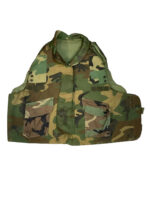 US Army Woodland Camouflage Body Armor Frag Vest Size XL