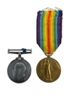 WW1 British BEF Medal Group Pair Full Size Royal Irish Rifles