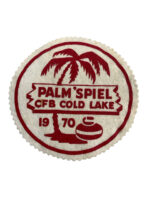 Canadian RCAF Palm Spiel CFB Cold Lake 1970 Curling Crest Patch Vintage