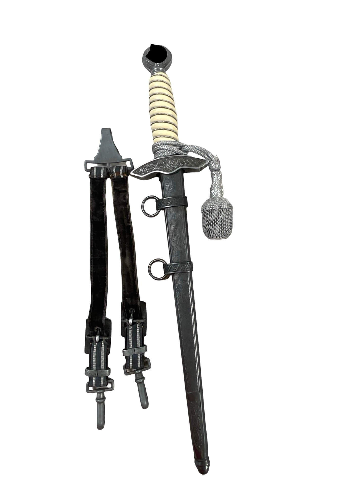 WW2 German Luftwaffe Dagger With Scabbard Knot and Hangers Maker Puma WW2 German Luftwaffe Dagger With Scabbard Knot and Hangers Maker Puma