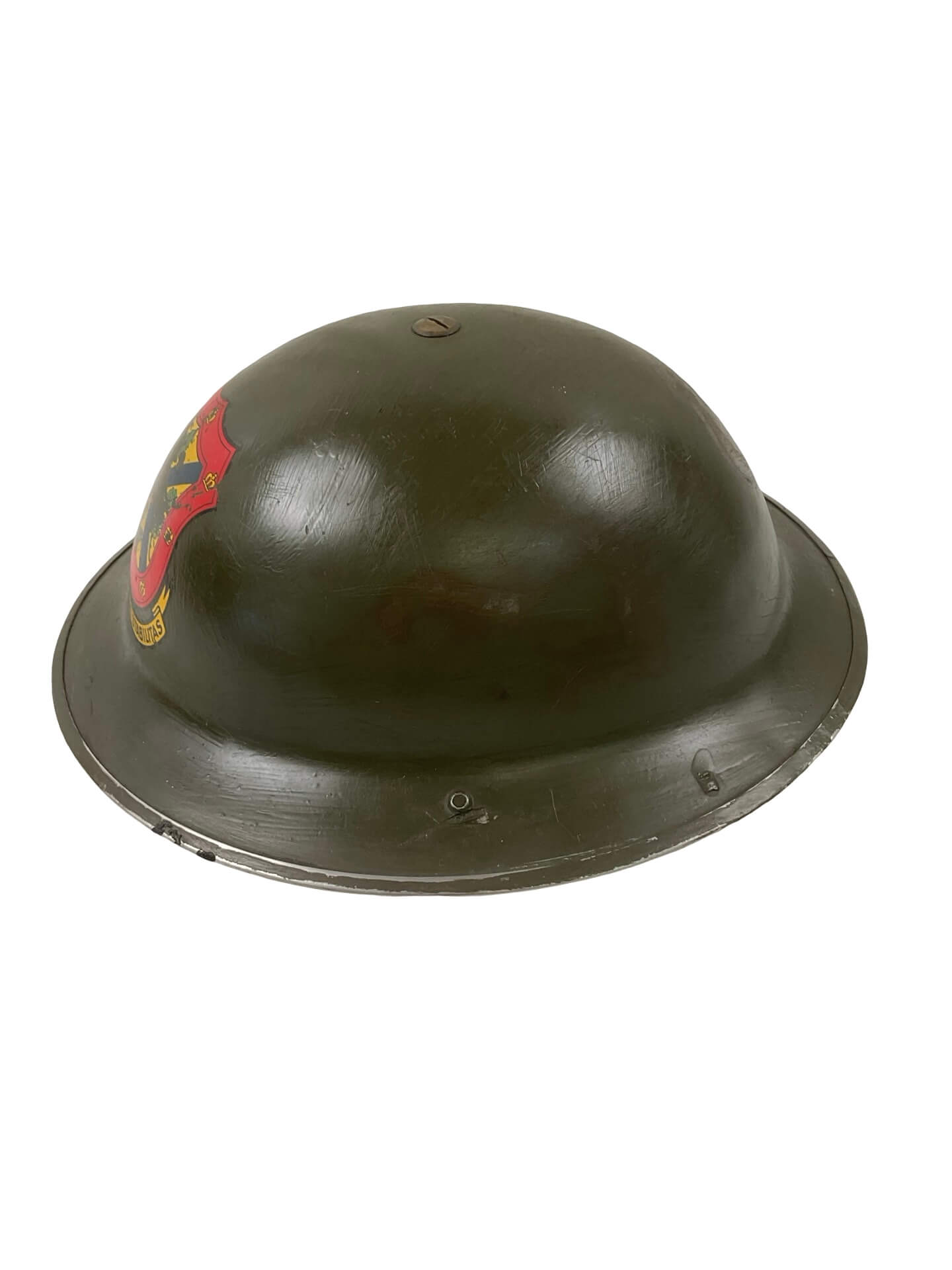 Canadian Army Mk2 Helmet GSW 1940 With Service Number Queen's University Canadian Army Mk2 Helmet GSW 1940 With Service Number Queen's University