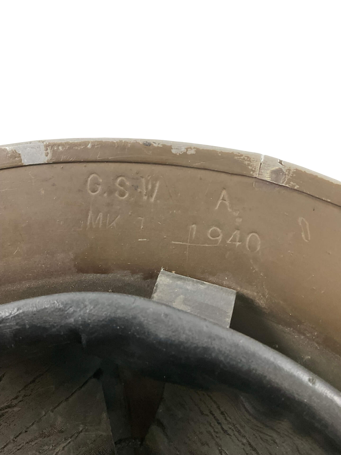 Canadian Army Mk2 Helmet GSW 1940 With Service Number Queen's University Canadian Army Mk2 Helmet GSW 1940 With Service Number Queen's University