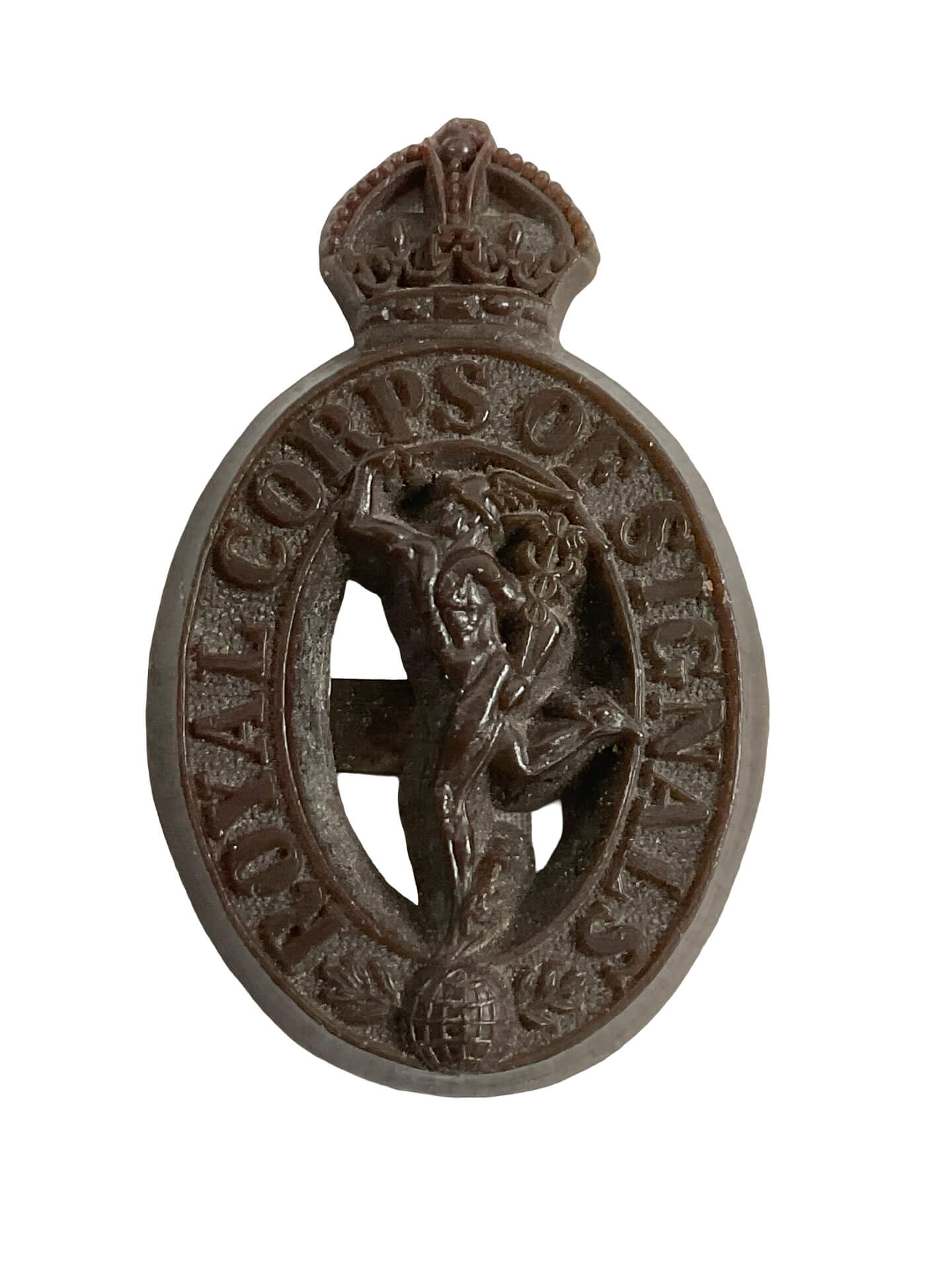WW2 British Royal Corps of Signals Bakelite Cap Badge WW2 British Royal Corps of Signals Bakelite Cap Badge