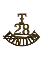 WW1 British BEF Territorial 28th London Shoulder Title Insignia Single WW1 British BEF Territorial 28th London Shoulder Title Insignia Single