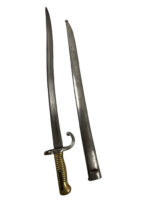 French Army Lebel Sword Bayonet With Scabbard Dated 1874 French Army Lebel Sword Bayonet With Scabbard Dated 1874