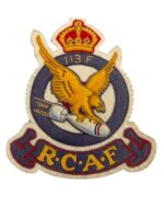 WW2 Canadian RCAF 113 F Multi Piece Construction Squadron Patch