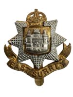 WW2 British East Surrey Regiment Cap Badge