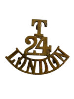 WW1 British BEF Territorial 24th London Shoulder Title Insignia Single WW1 British BEF Territorial 24th London Shoulder Title Insignia Single