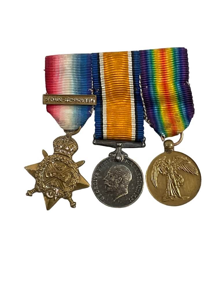 WW1 British BEF Miniature Medal Group Trio Mons Star WW1 British BEF Miniature Medal Group Trio Mons Star